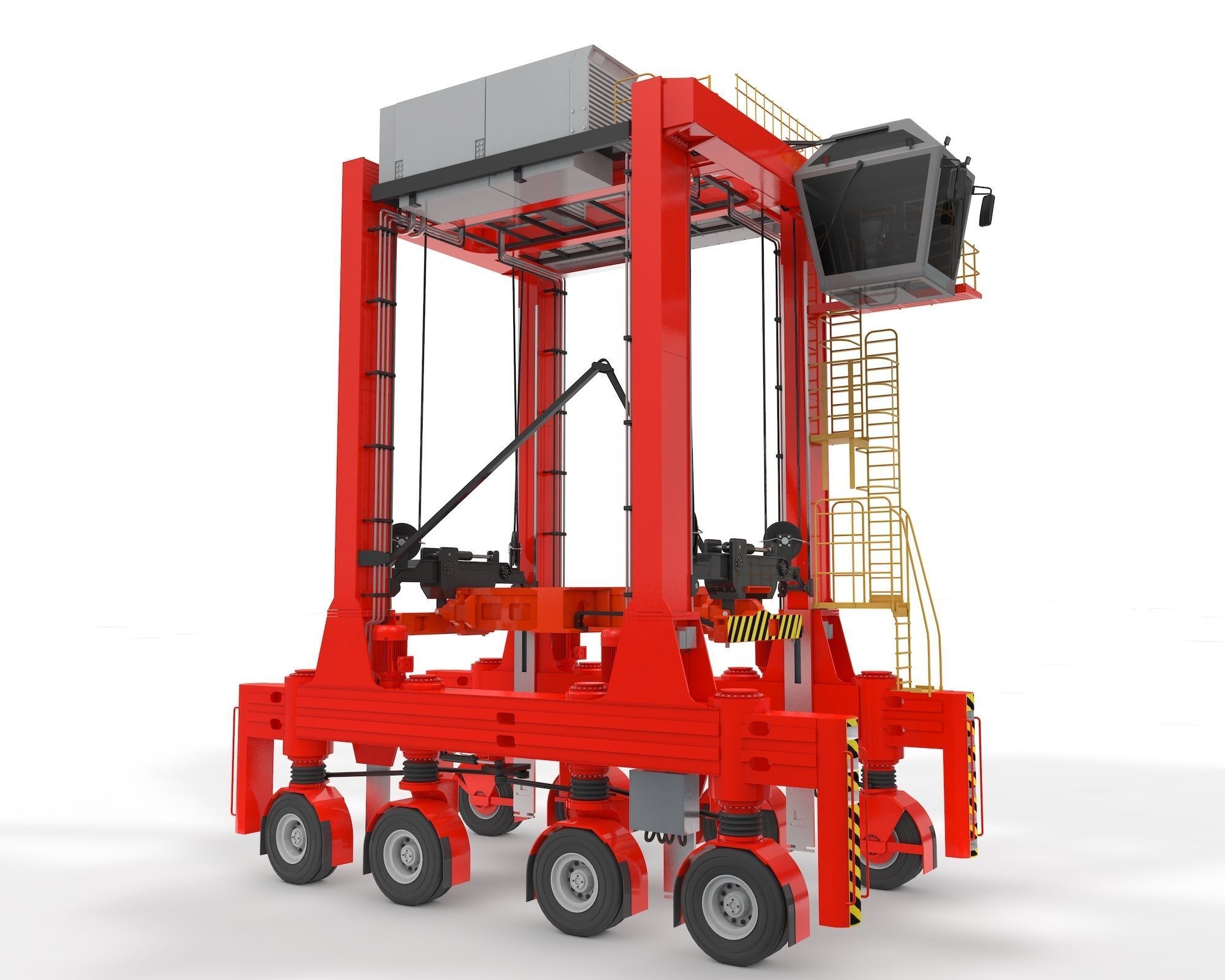 Straddle Carrier for Port 3D model_1