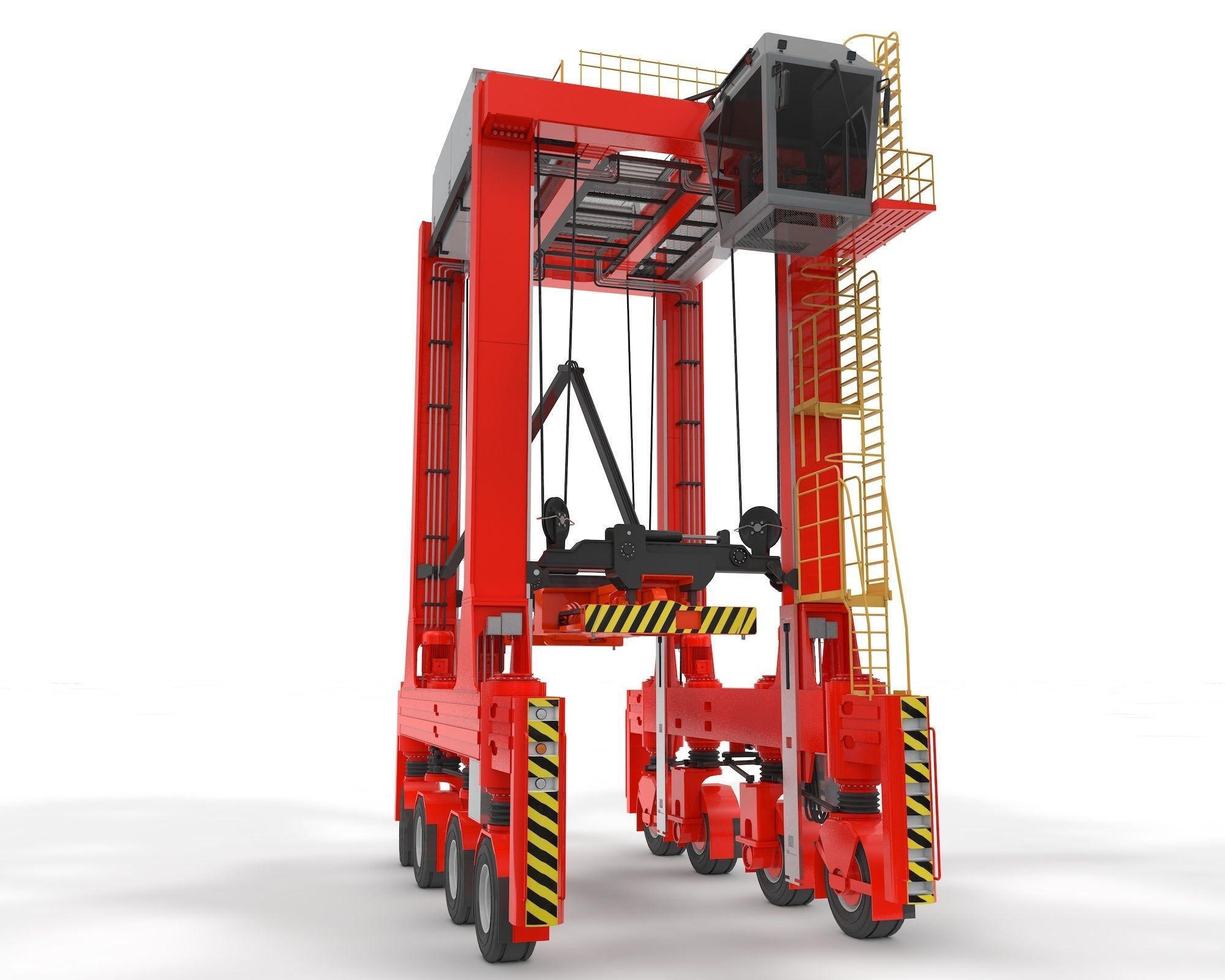 Straddle Carrier for Port 3D model_2