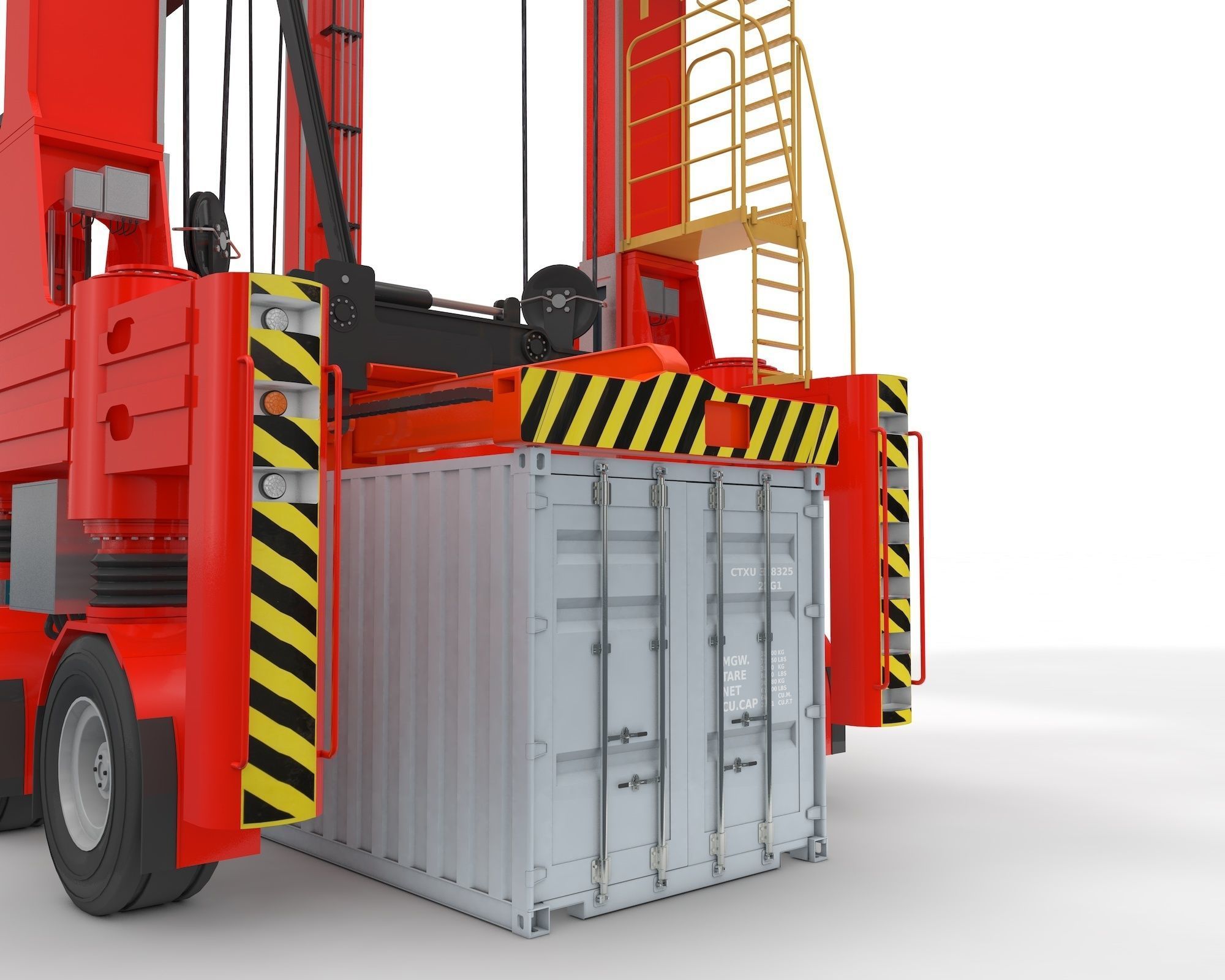 Straddle Carrier for Port 3D model_31