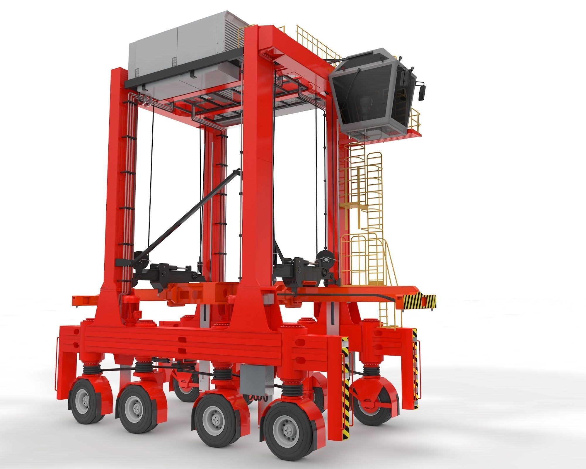 Straddle Carrier for Port 3D model_20