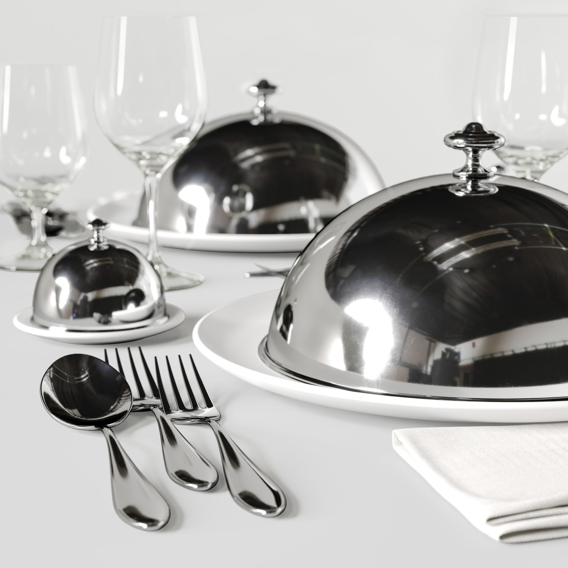 table setting 5 3D model_2