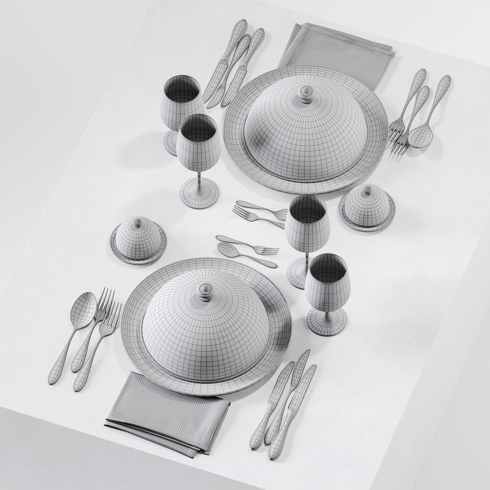 table setting 5 3D model_9