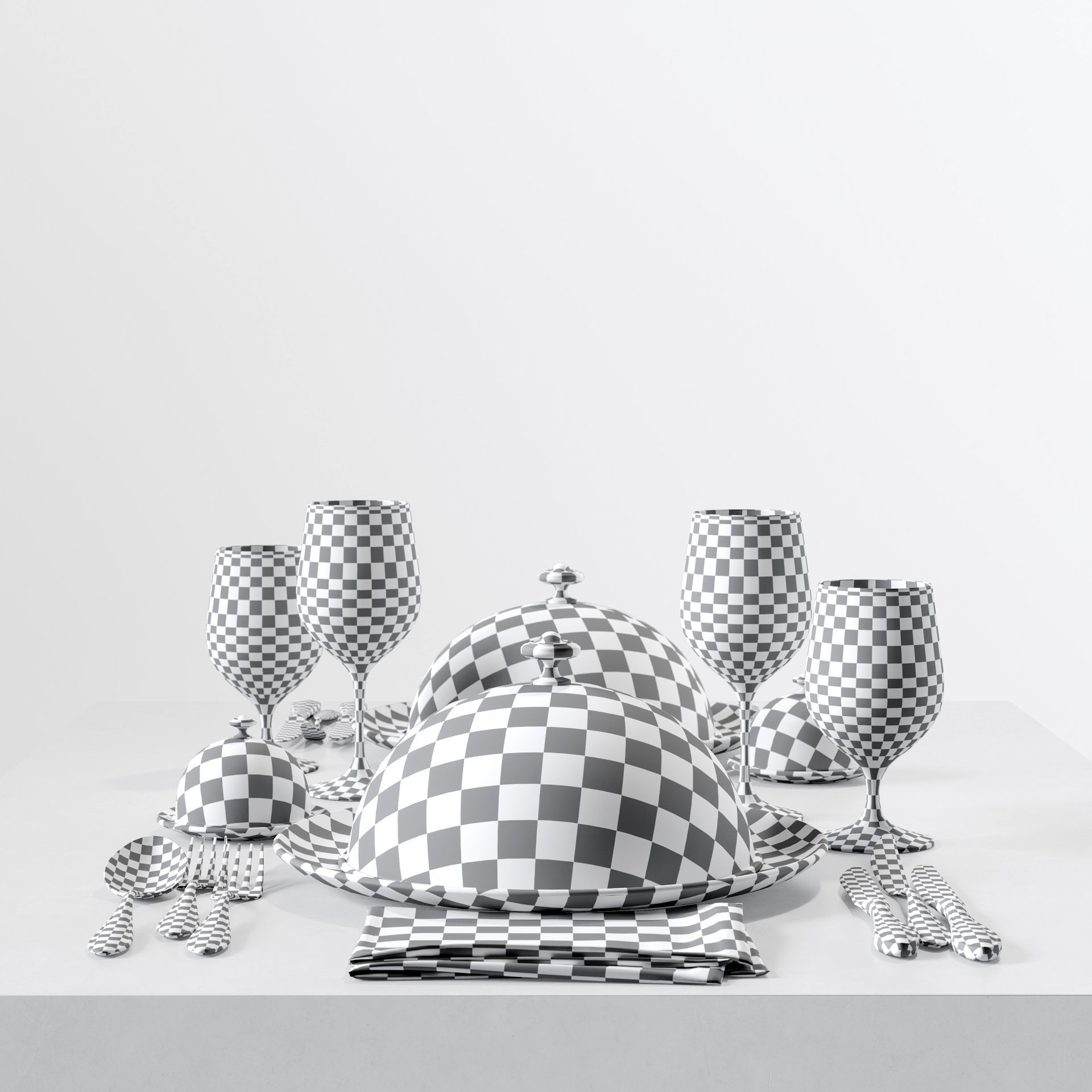 table setting 5 3D model_12