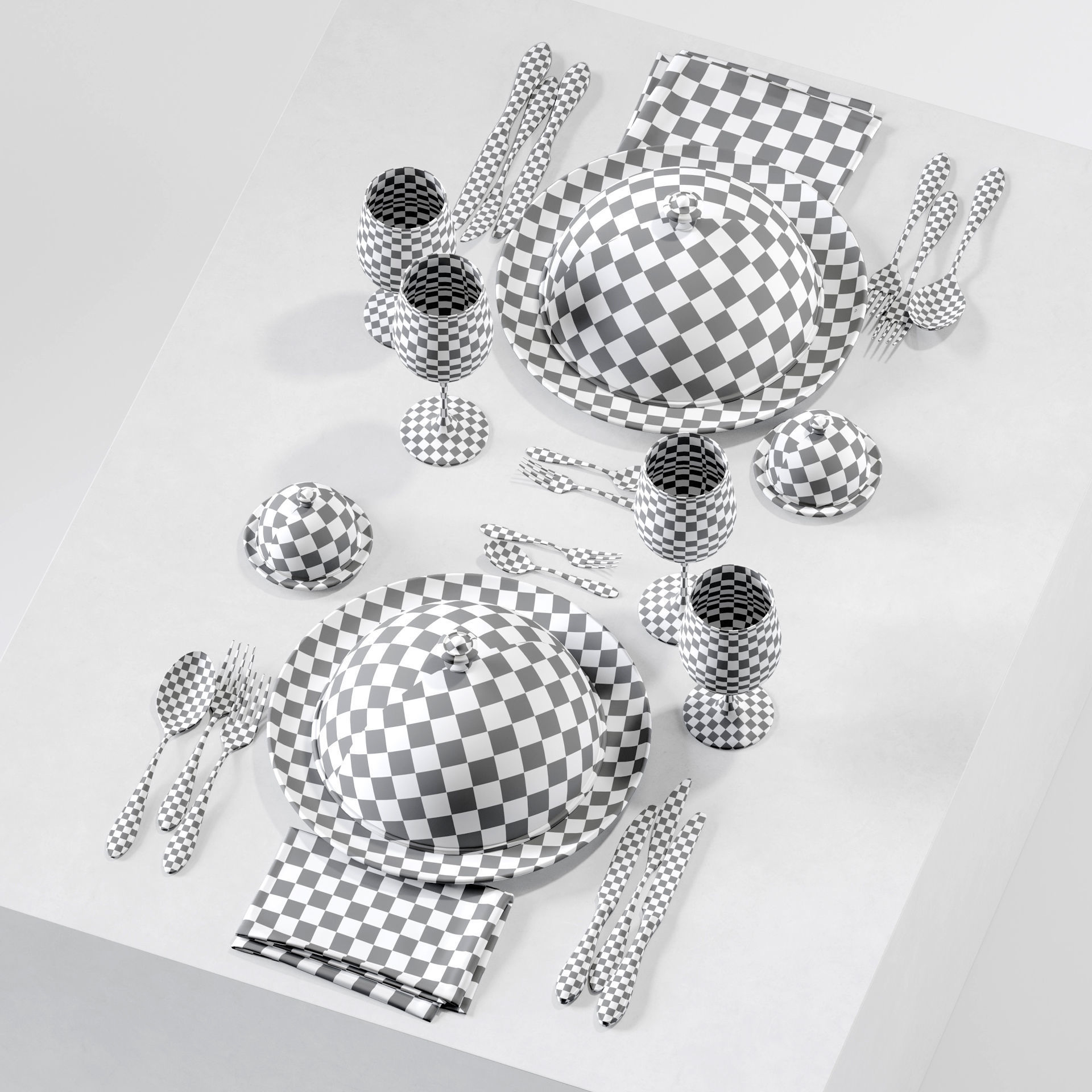 table setting 5 3D model_11