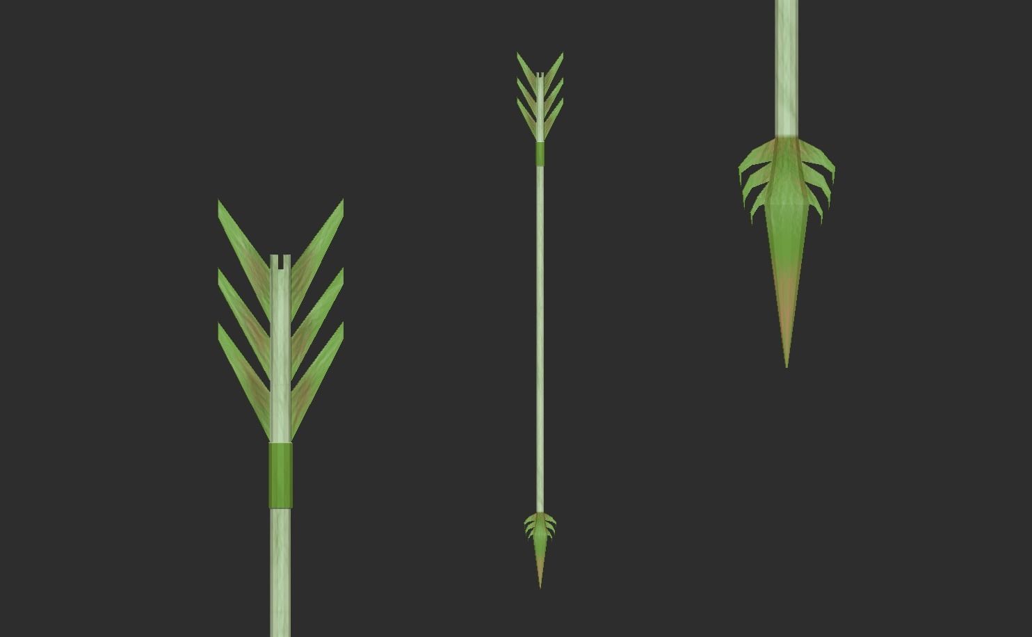 10 Bow Arrows Asset - Pack Collection Low-poly 3D model_6