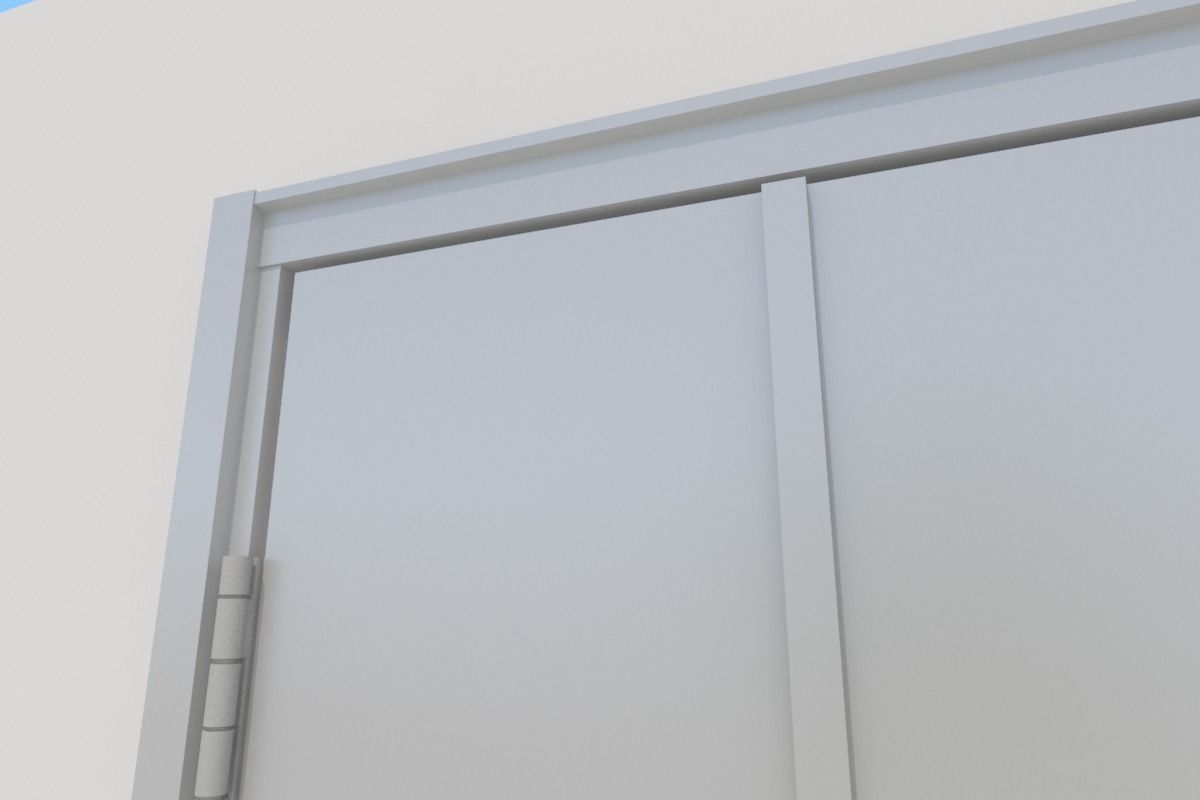 Japanese Door Entrance 3D model_7