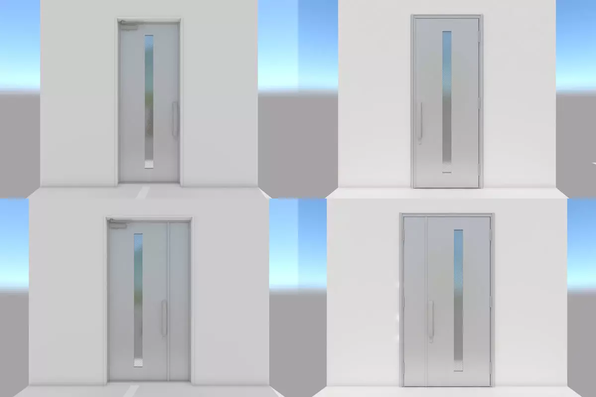 Japanese Door Entrance 3D model_0