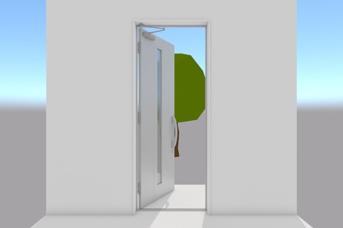 Japanese Door Entrance 3D model_2