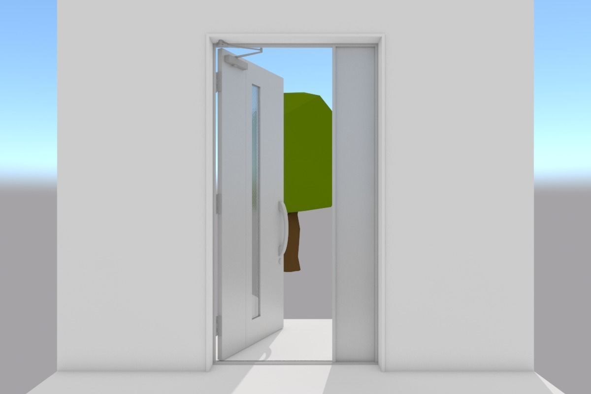 Japanese Door Entrance 3D model_3