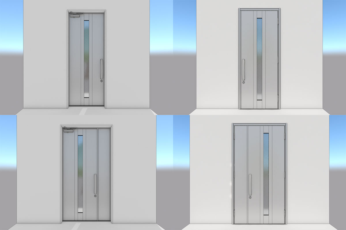Japanese Door Entrance 3D model_1