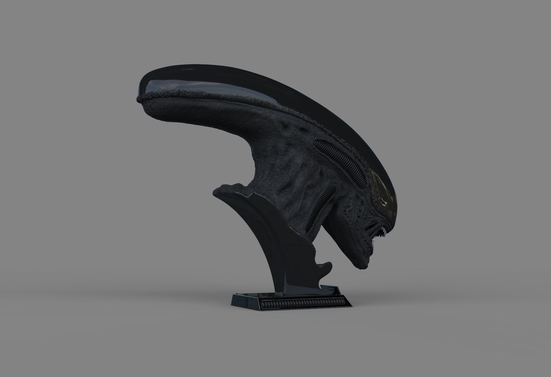 Alien Xenomorph Bust 3D Print Stl Model Diorama 3D print model 3D print model_23