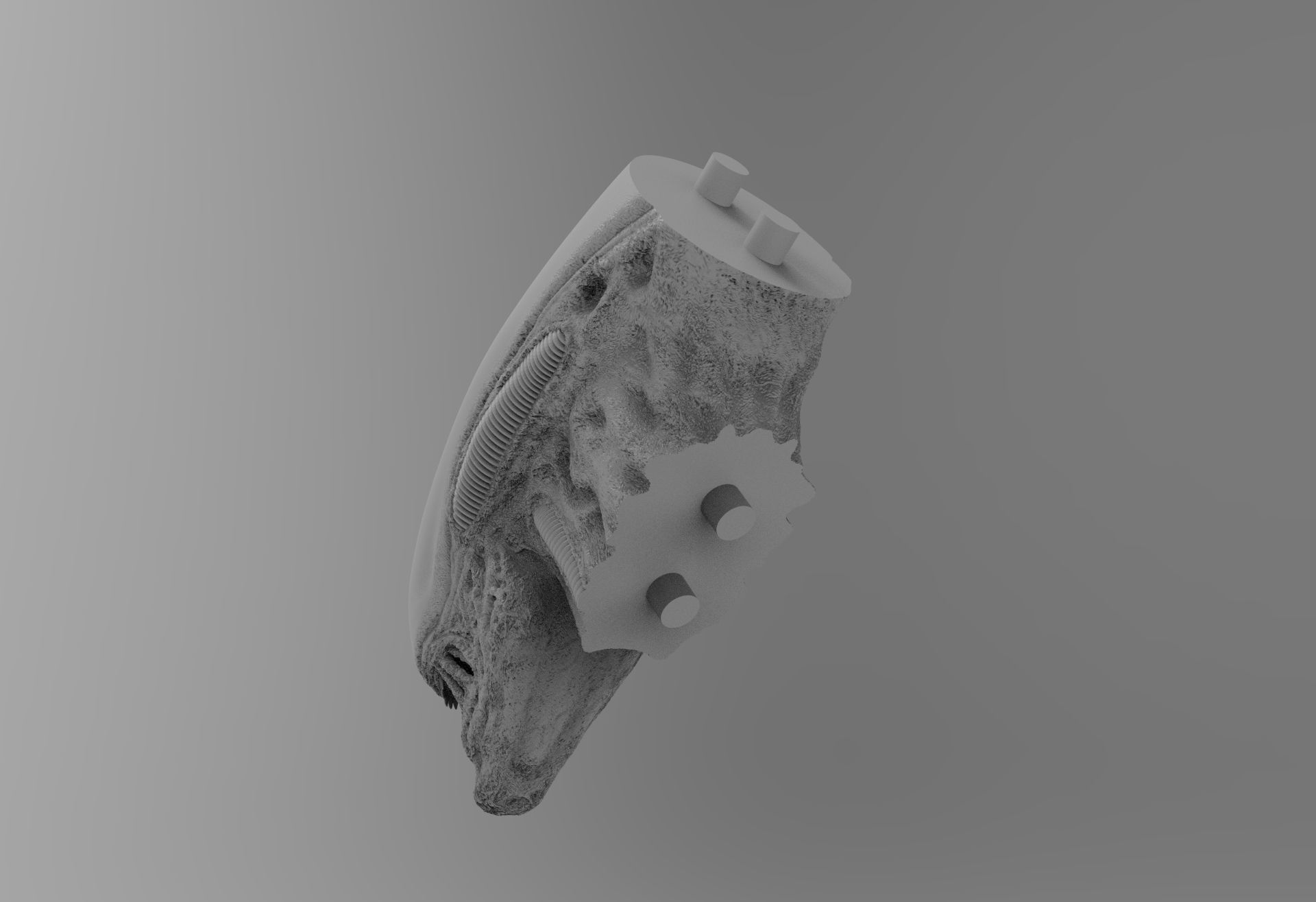 Alien Xenomorph Bust 3D Print Stl Model Diorama 3D print model 3D print model_10