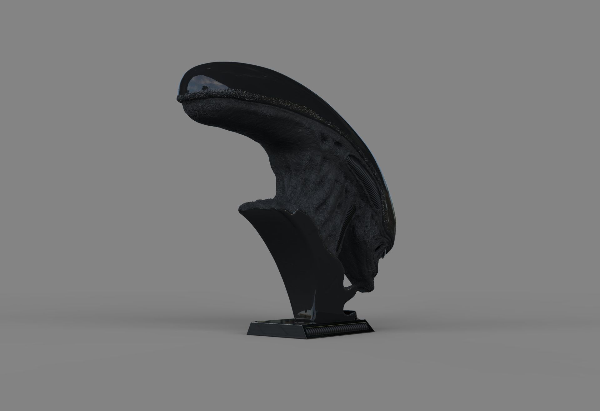 Alien Xenomorph Bust 3D Print Stl Model Diorama 3D print model 3D print model_18