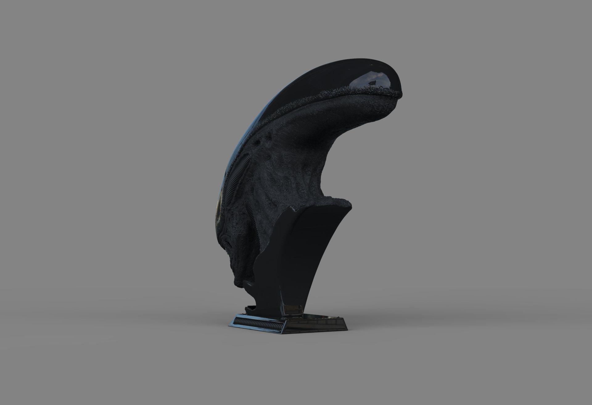 Alien Xenomorph Bust 3D Print Stl Model Diorama 3D print model 3D print model_68