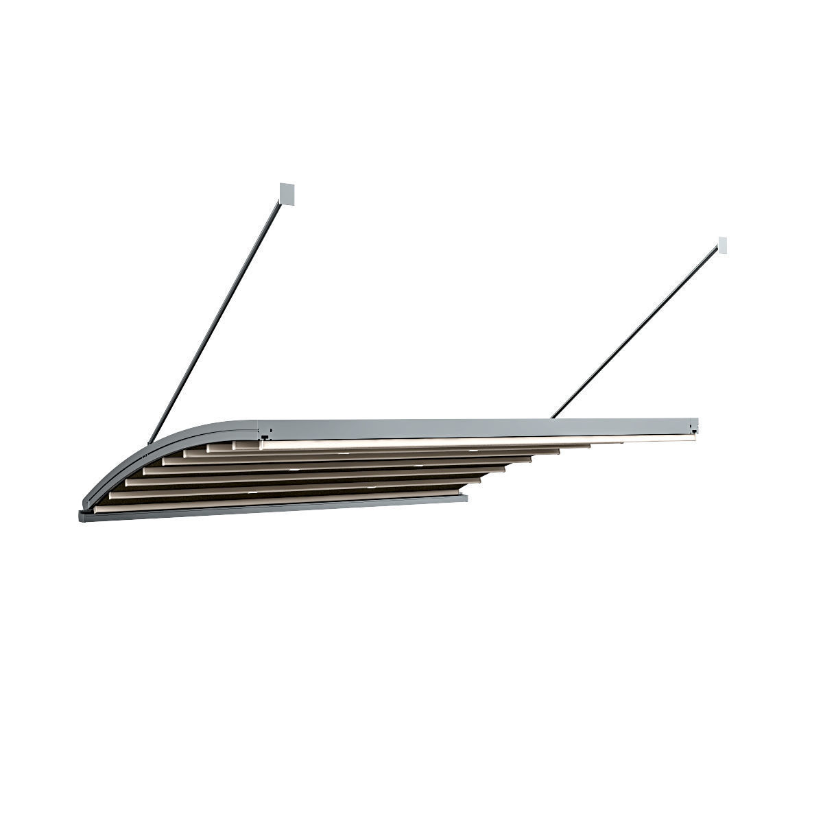 Motorized Pergola 6 chrome matte 3D model_28