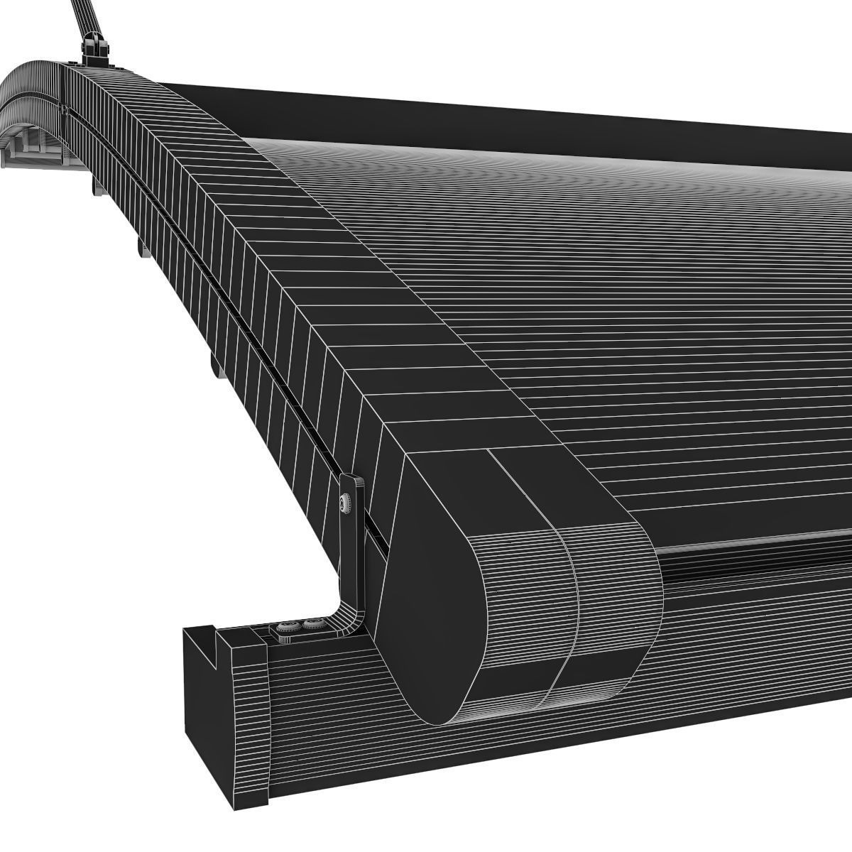 Motorized Pergola 6 chrome matte 3D model_22