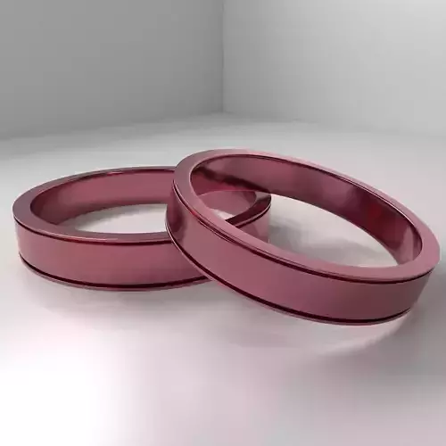 Couple Gold Rose Ring