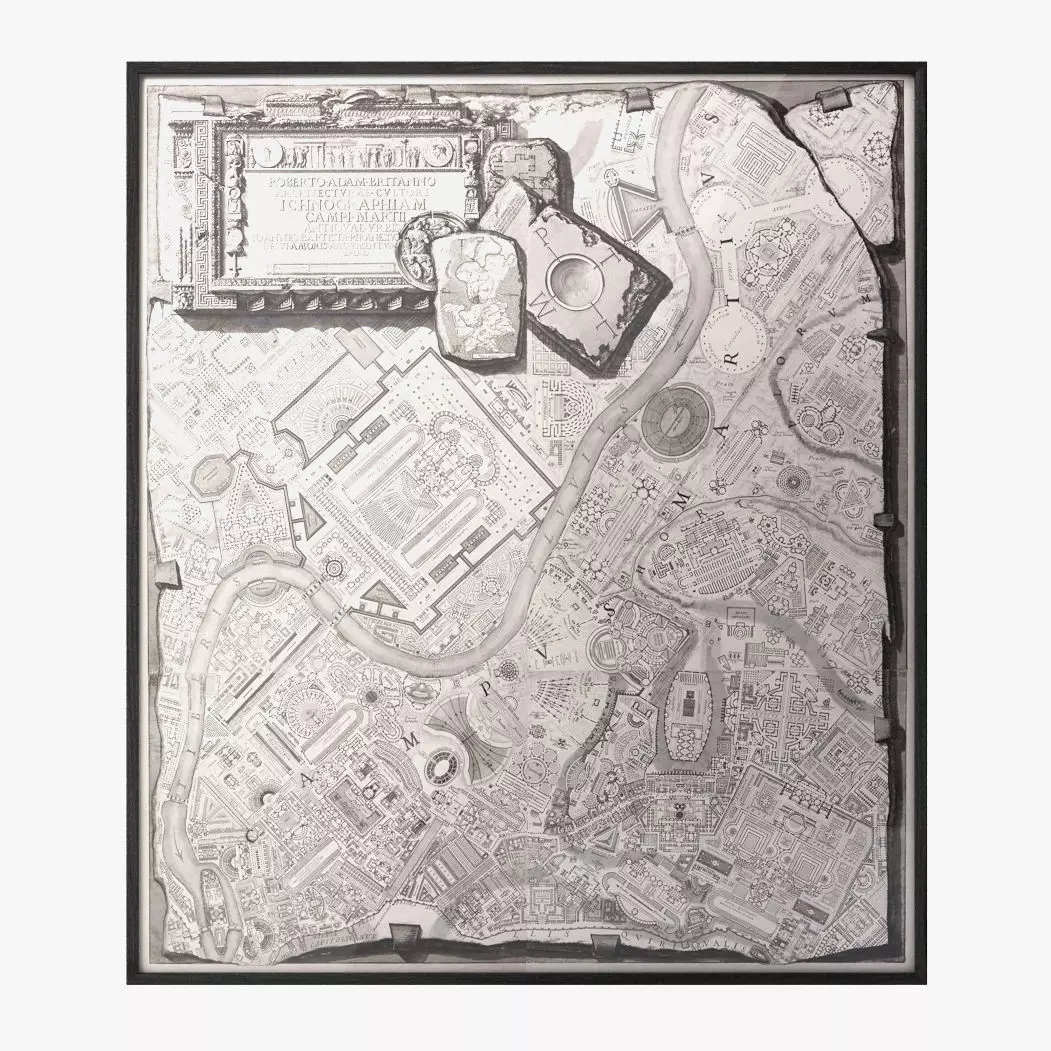 Restoration Hardware Piranesis 1761 Plan Of Rome 3D model_0