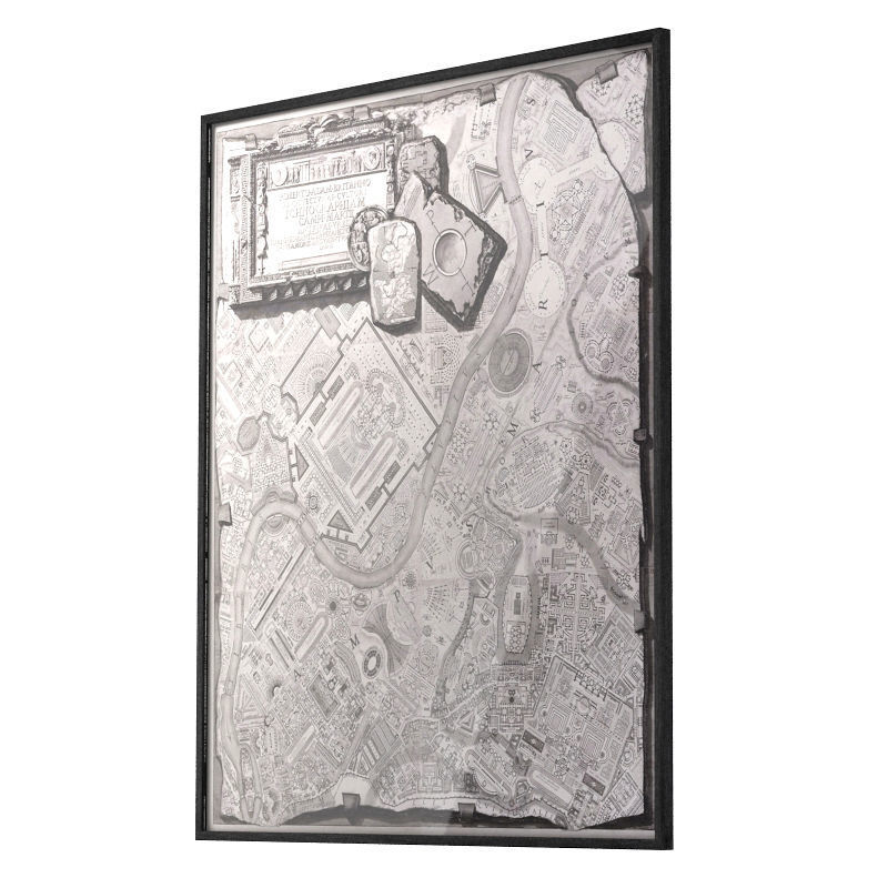 Restoration Hardware Piranesis 1761 Plan Of Rome 3D model_1