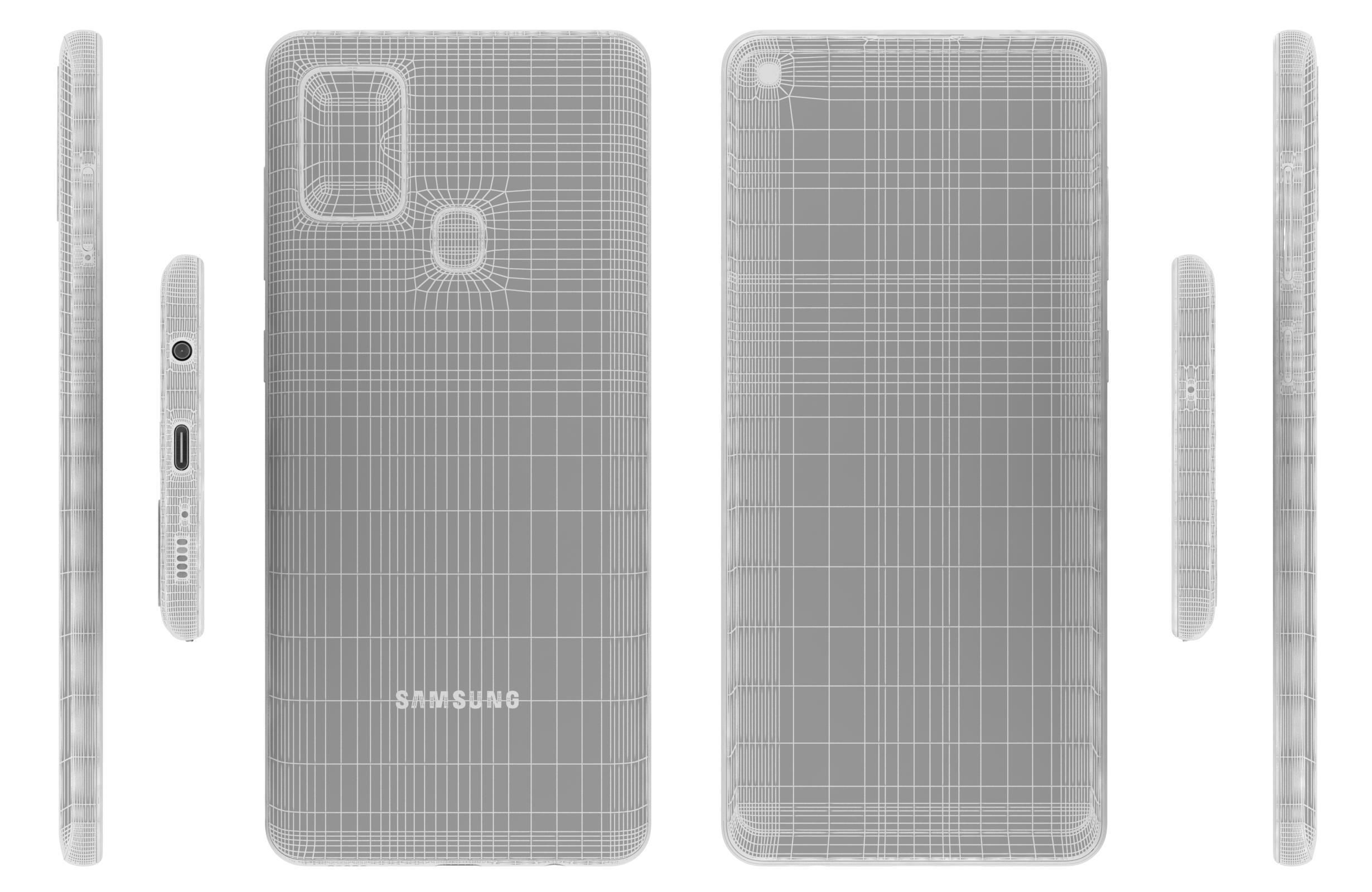 Samsung Galaxy A21s Blue 3D model_15