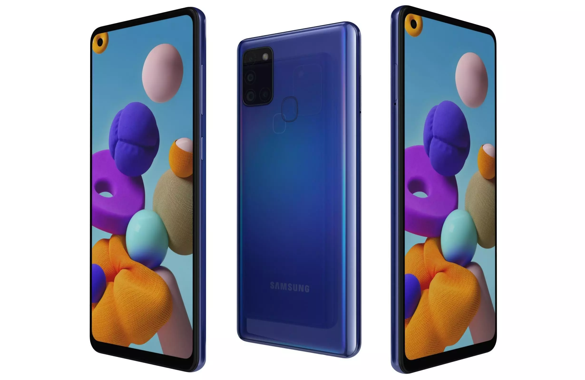 Samsung Galaxy A21s Blue 3D model_0