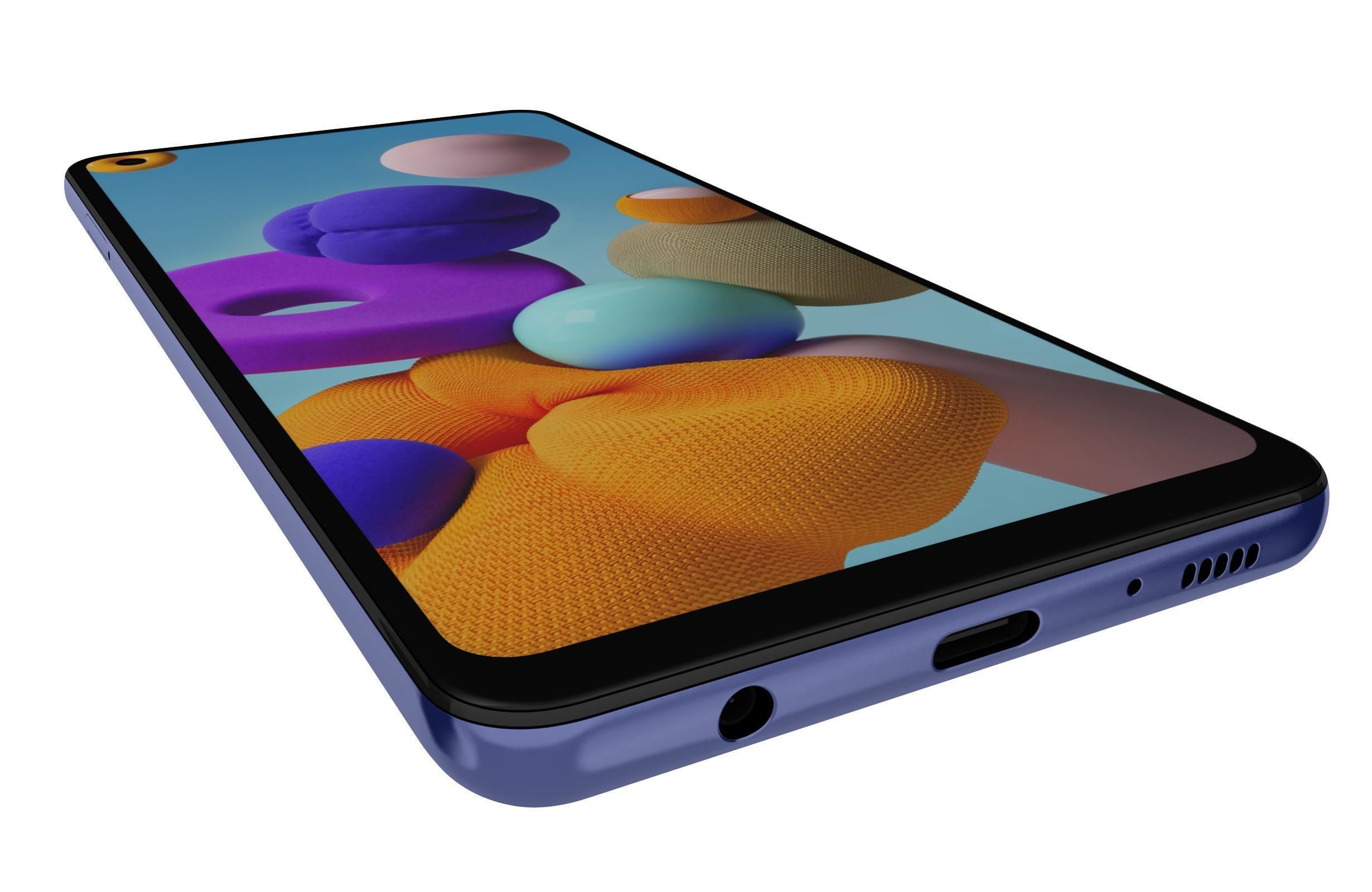 Samsung Galaxy A21s Blue 3D model_10