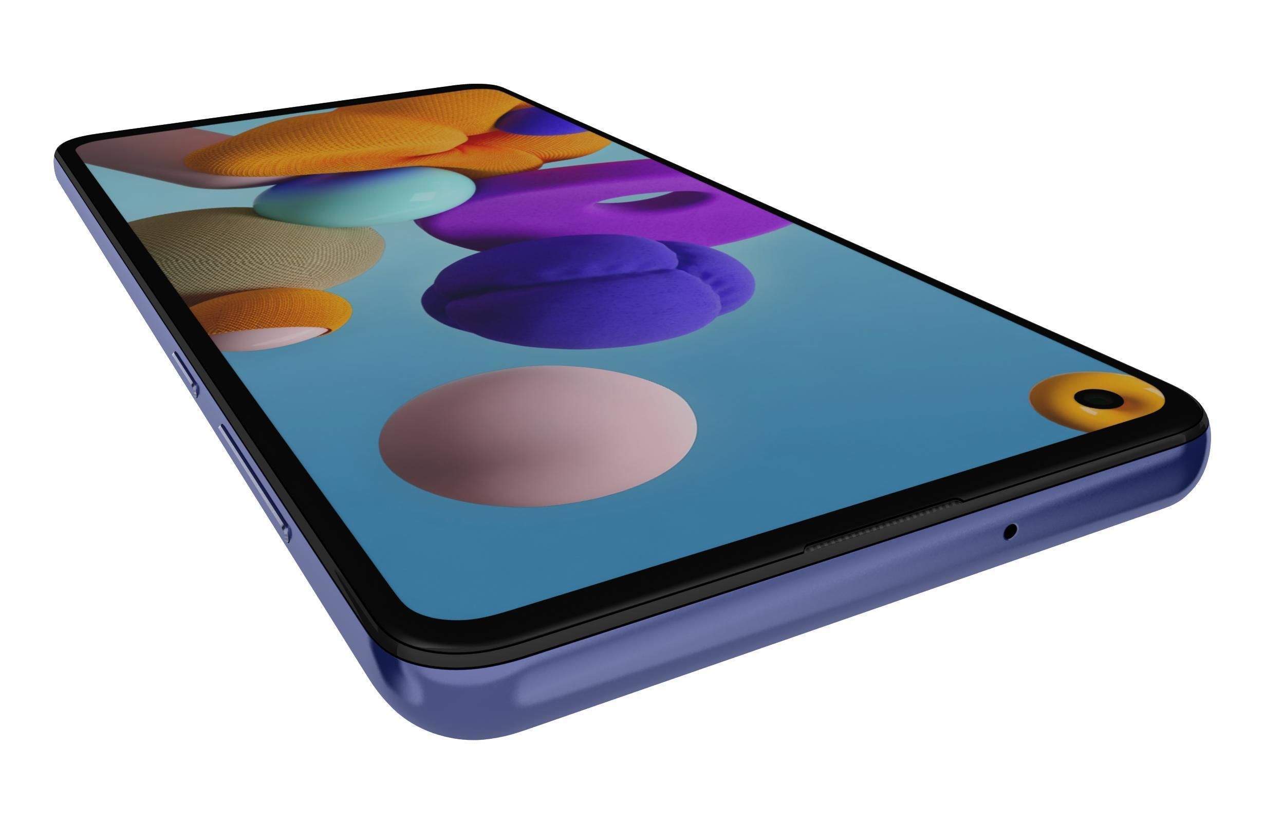 Samsung Galaxy A21s Blue 3D model_11