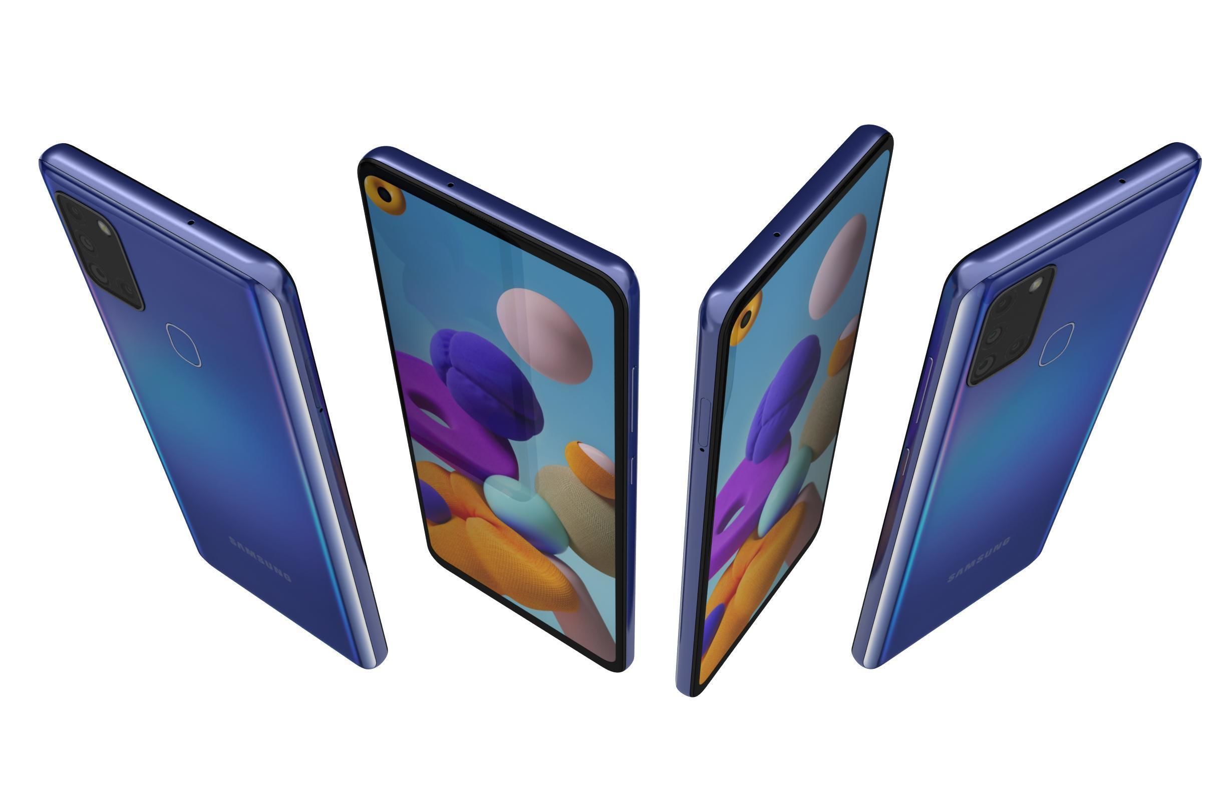 Samsung Galaxy A21s Blue 3D model_4