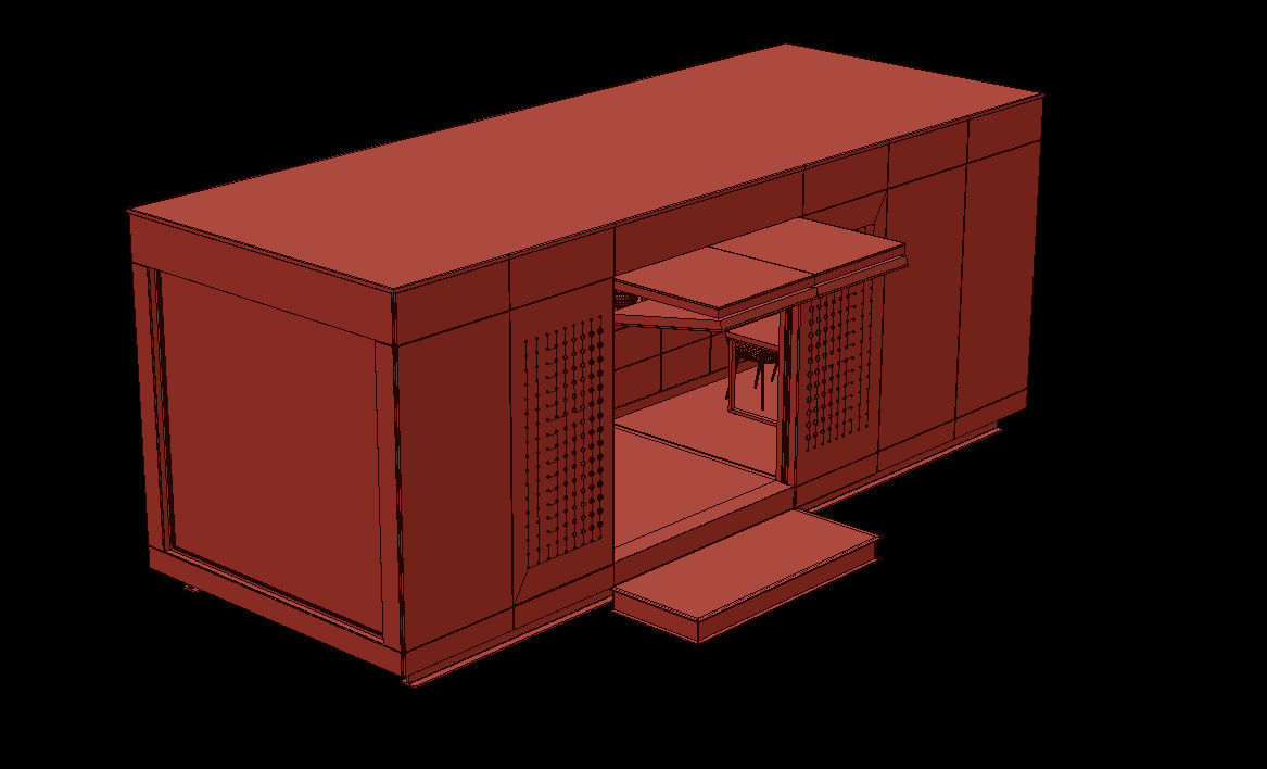 cuntiner container house with bed 3D model_5