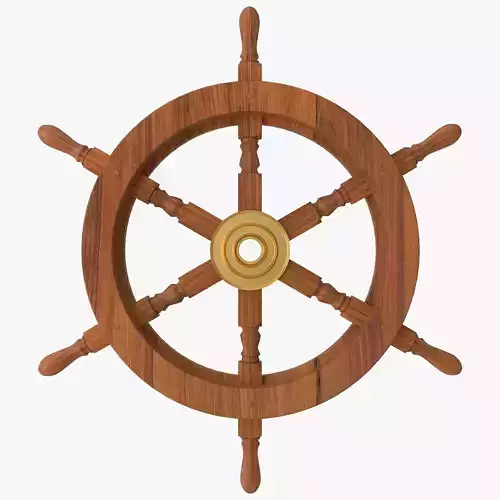 Classic Decorative Wood Helm 3D model