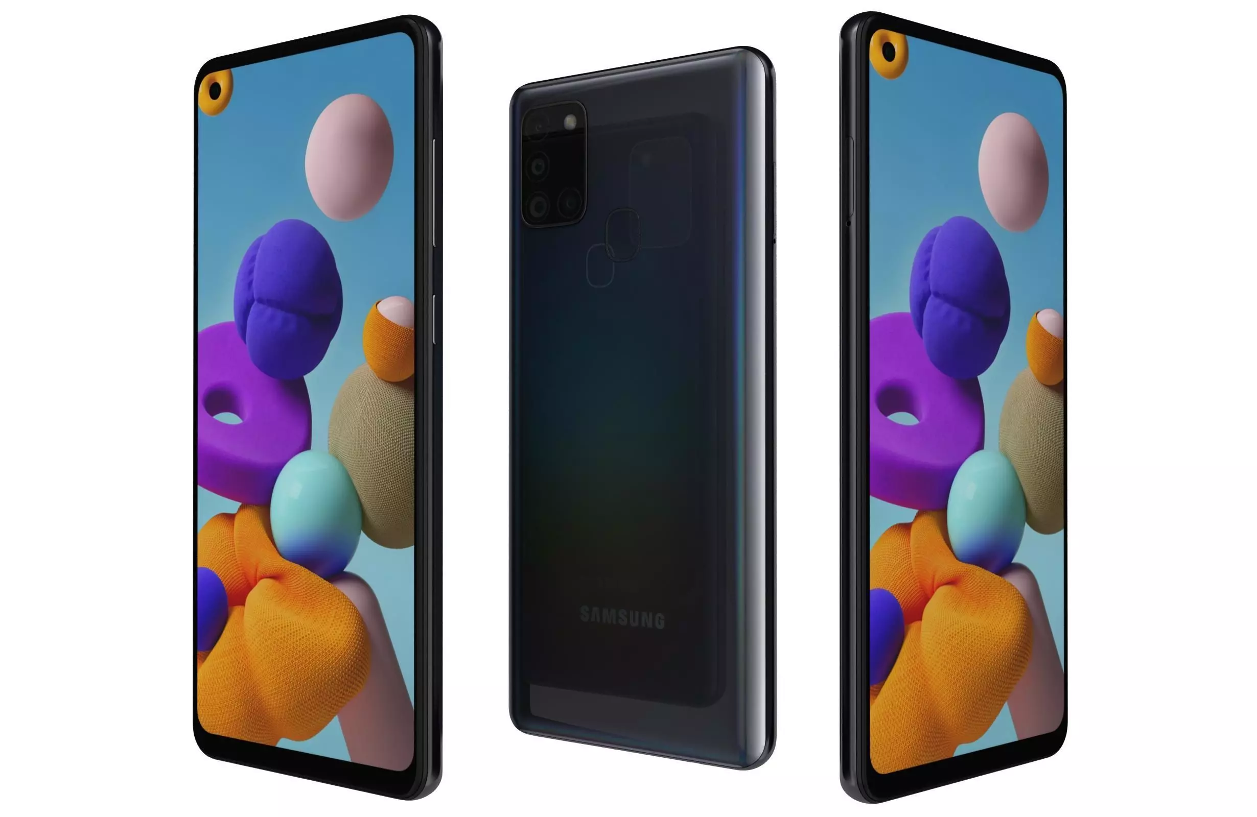 Samsung Galaxy A21s Black 3D model_0