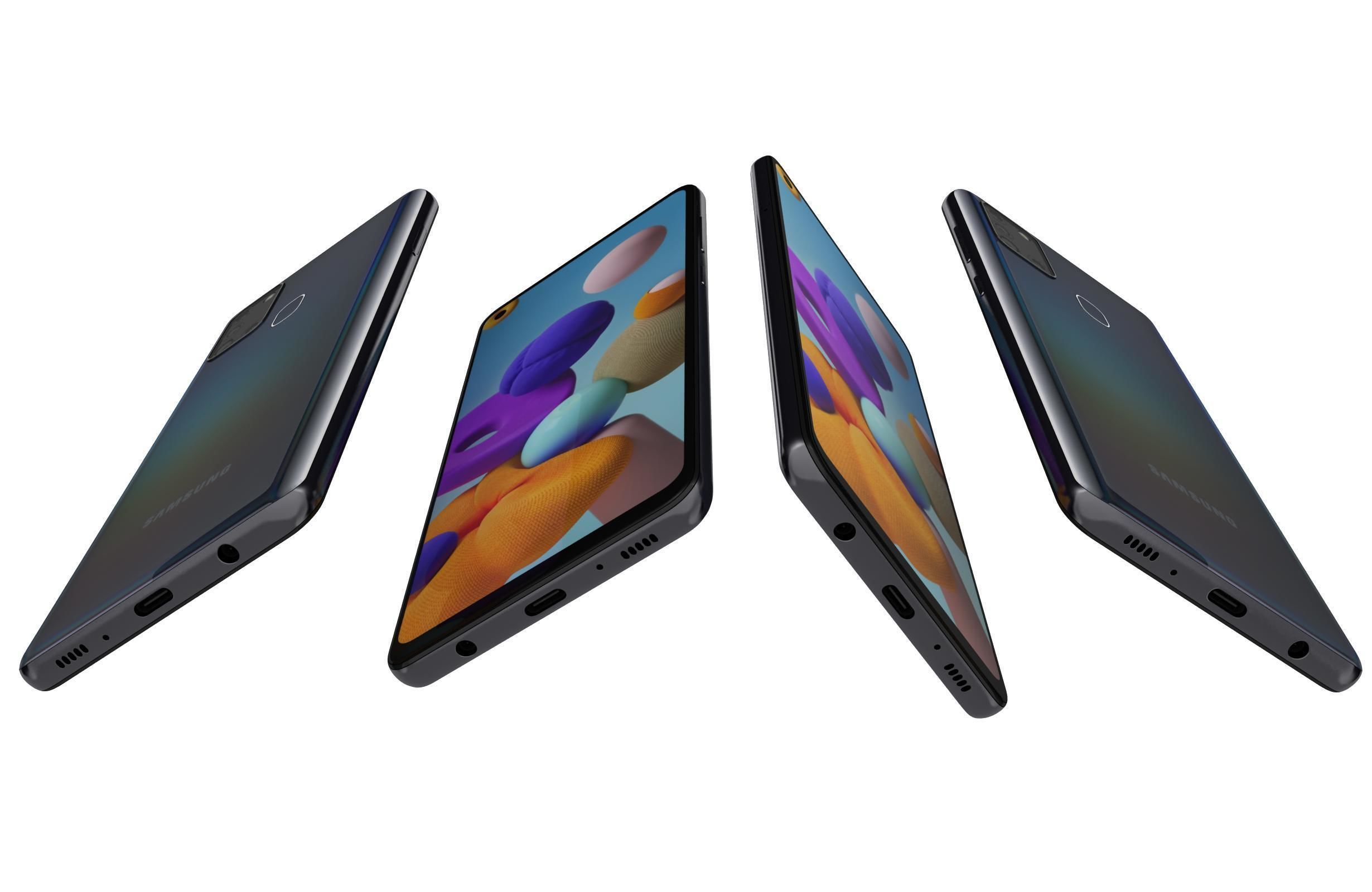 Samsung Galaxy A21s Black 3D model_5