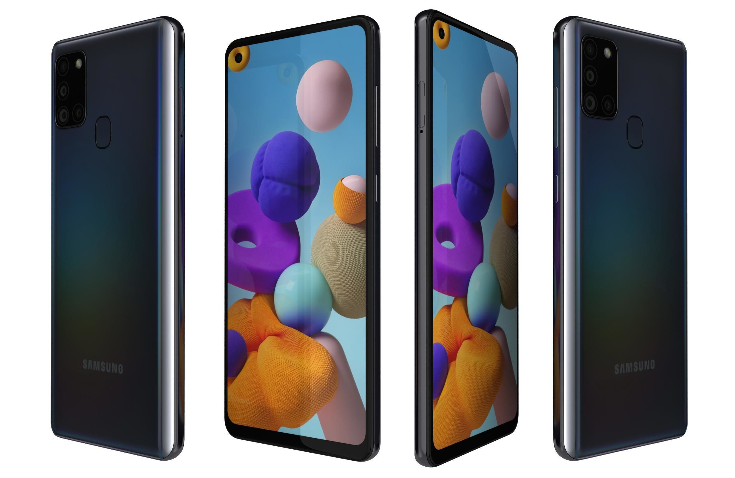 Samsung Galaxy A21s Black 3D model_3