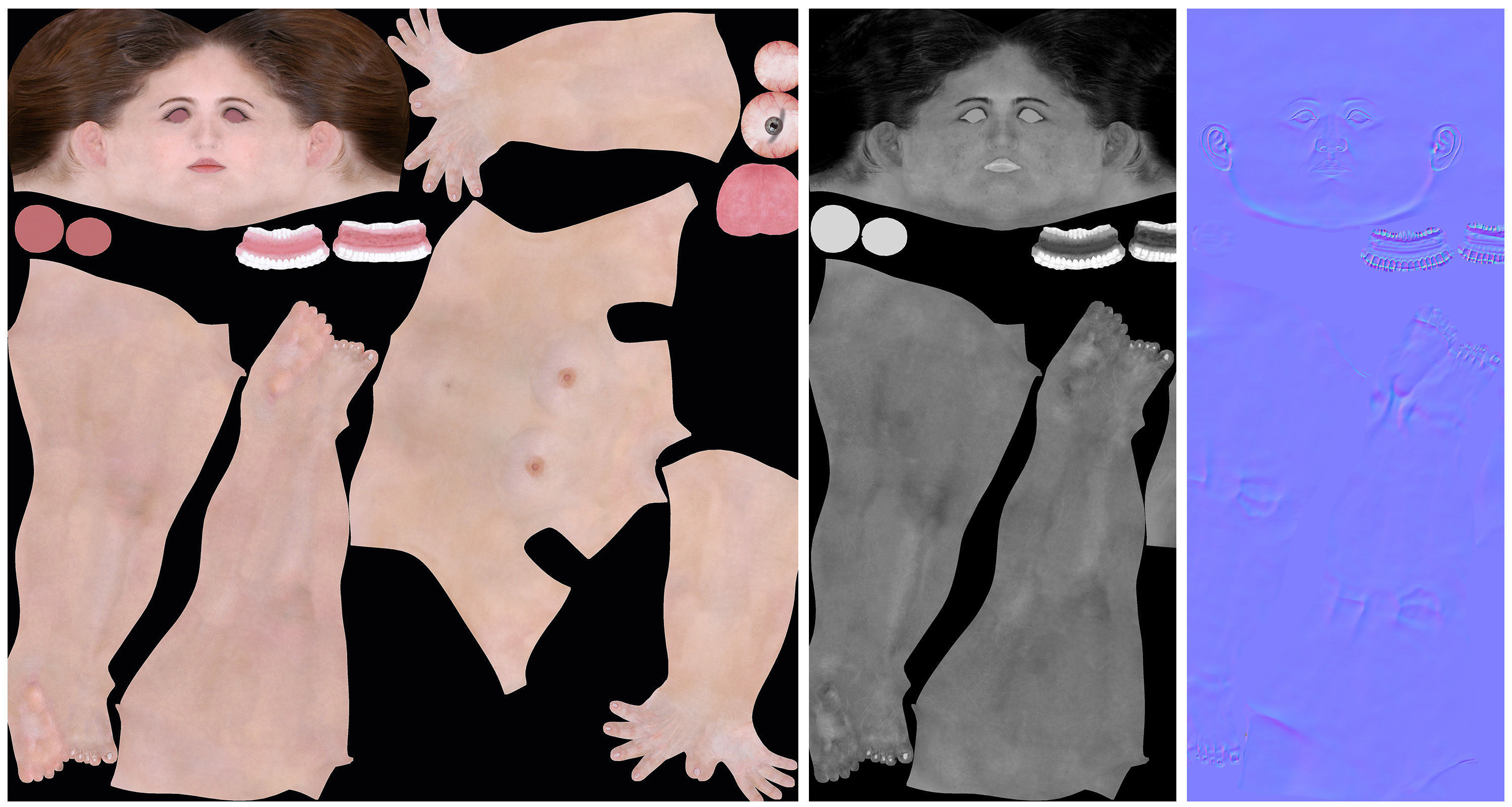 Character Female Low-poly 3D model_11