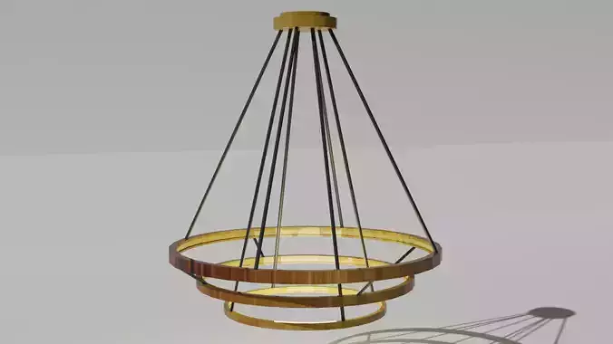 Modern Circular Gold Chandelier