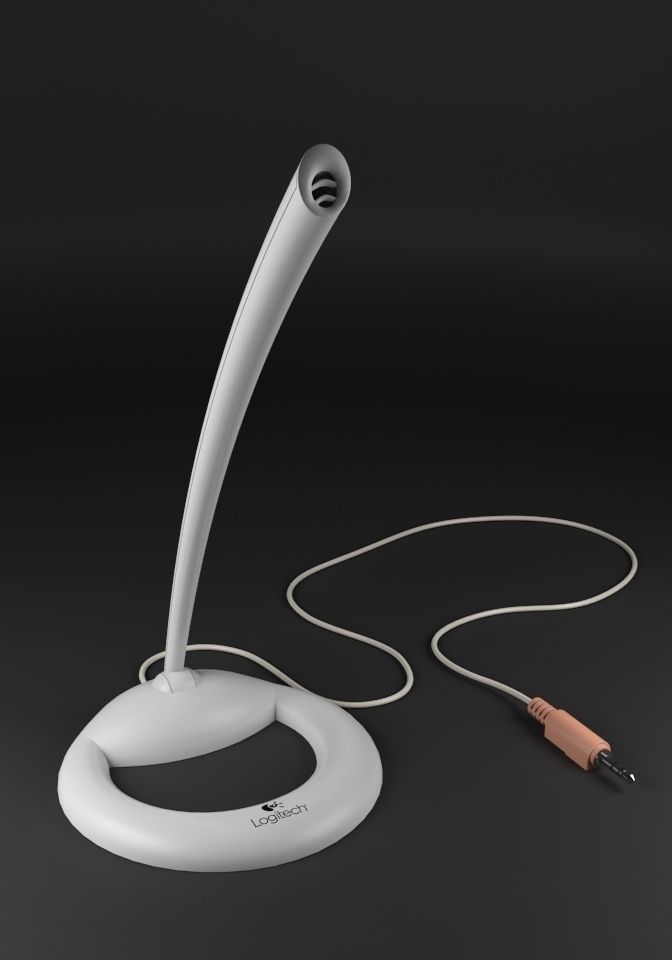 3D model Logitech Computer Microphone VR / AR / lowpoly rigged
