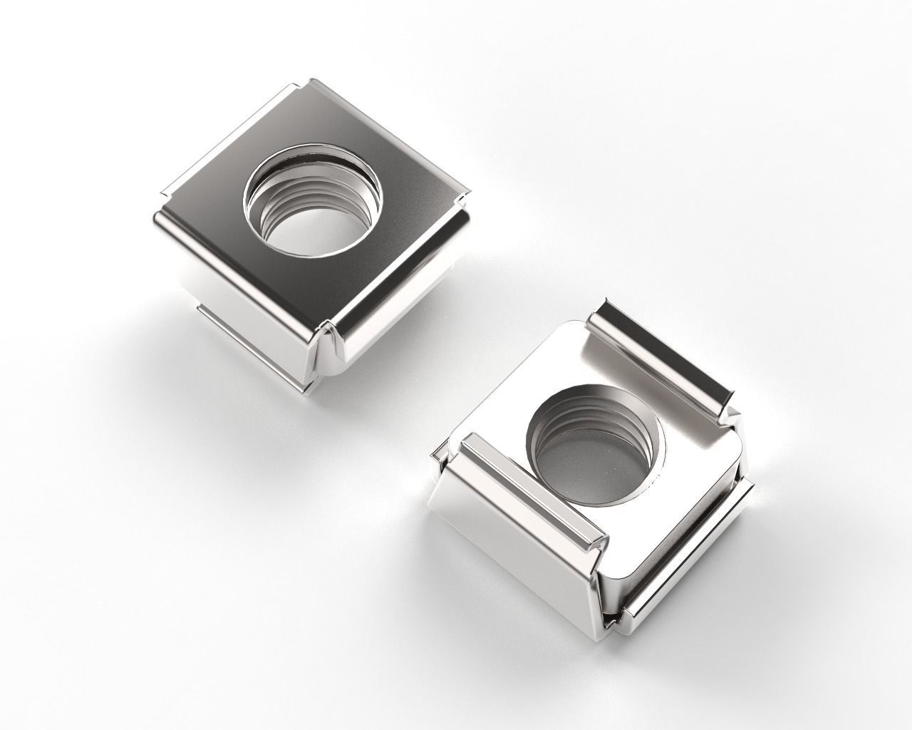 M6 Cage Nut 3D model_4