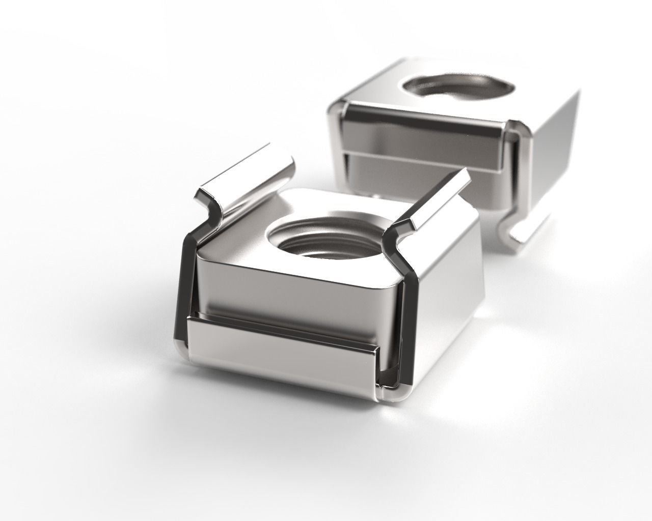 M6 Cage Nut 3D model_3