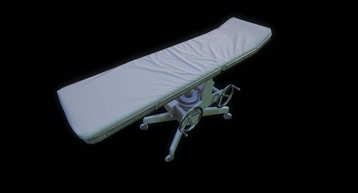 Operating Table WWII Low-poly 3D model_10