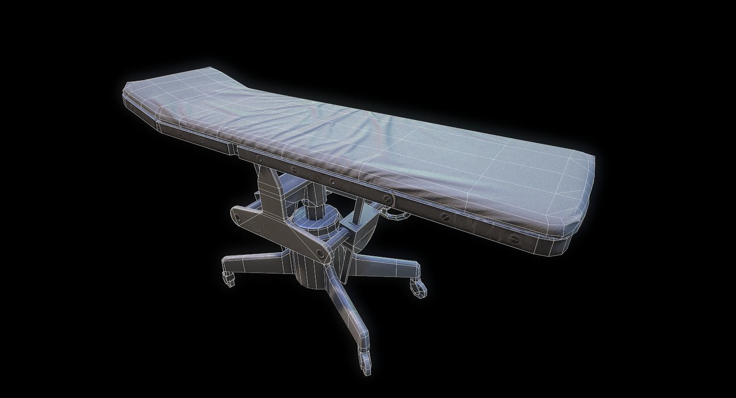 Operating Table WWII Low-poly 3D model_2