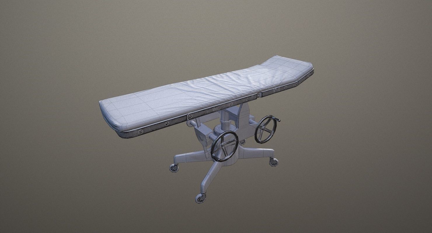 Operating Table WWII Low-poly 3D model_20
