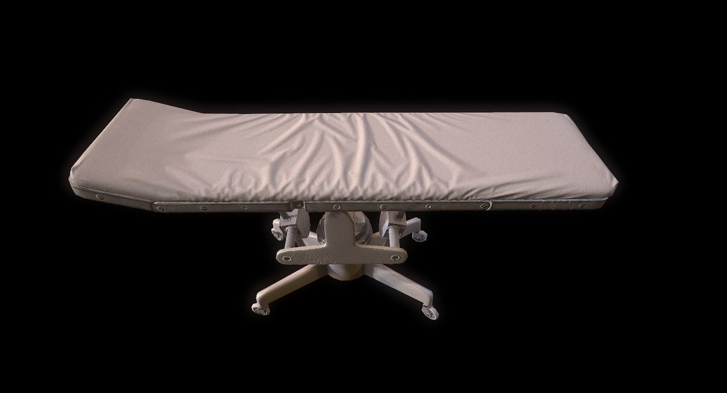 Operating Table WWII Low-poly 3D model_9
