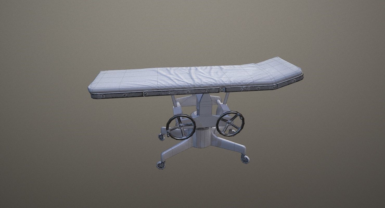Operating Table WWII Low-poly 3D model_23