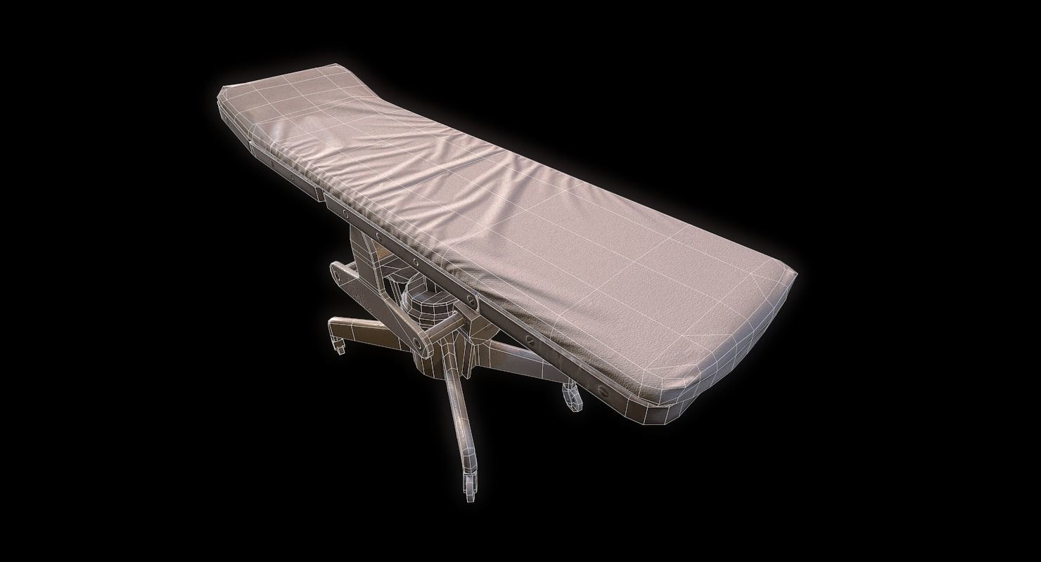 Operating Table WWII Low-poly 3D model_6