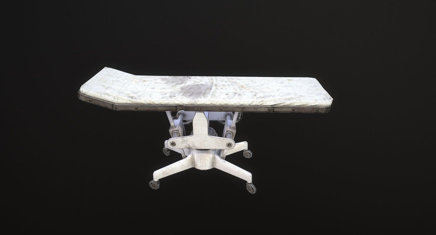 Operating Table WWII Low-poly 3D model_26
