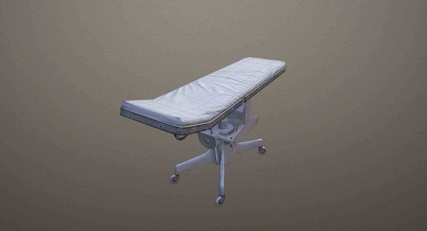 Operating Table WWII Low-poly 3D model_22