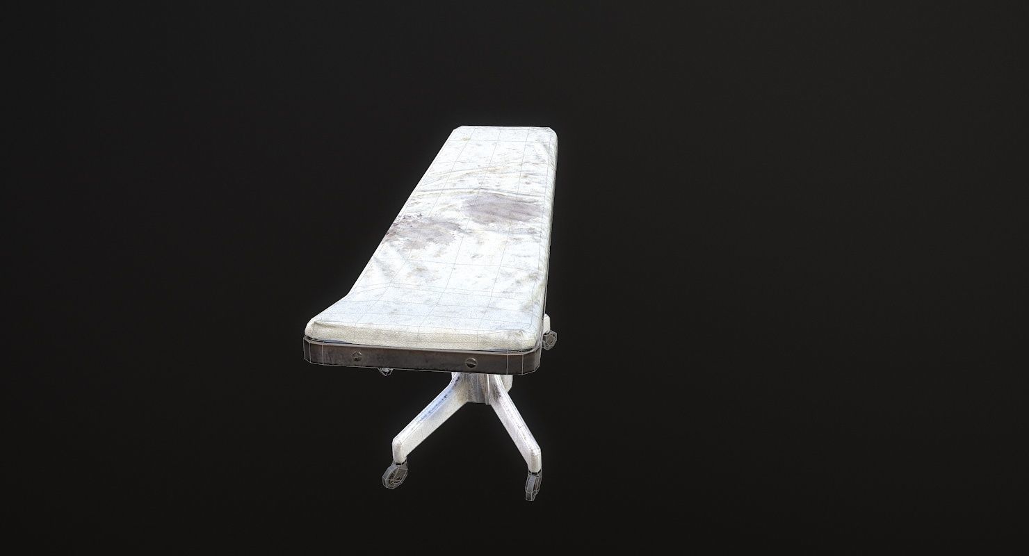 Operating Table WWII Low-poly 3D model_27