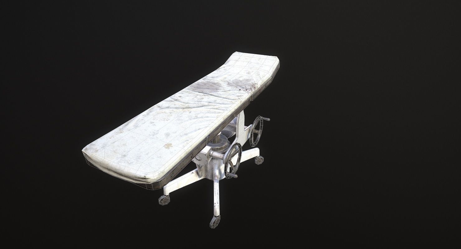 Operating Table WWII Low-poly 3D model_25
