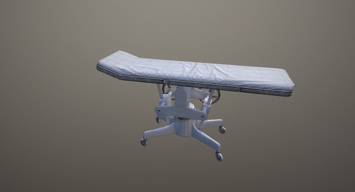 Operating Table WWII Low-poly 3D model_21