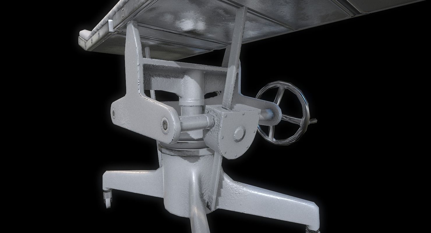 Operating Table WWII Low-poly 3D model_13